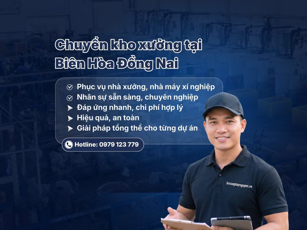 Dịch vụ chuyển kho xưởng Đồng Nai uy tín, giá tốt