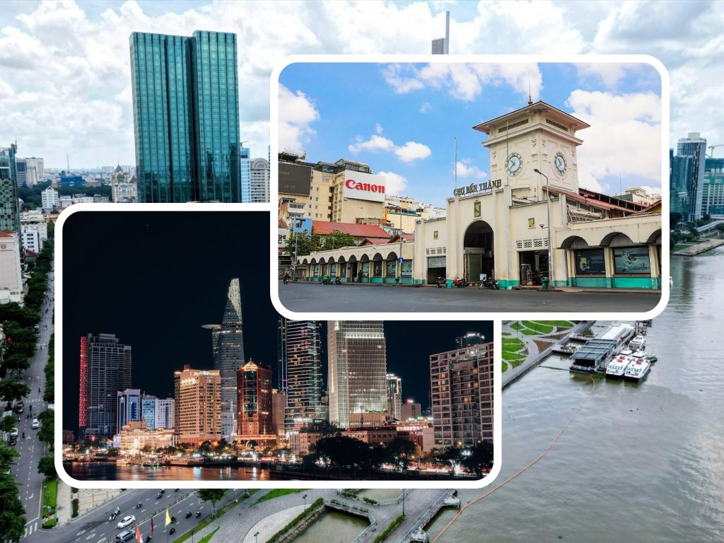 Toàn cảnh hạ tầng đô thị và trung tâm thương mại tại Quận 1