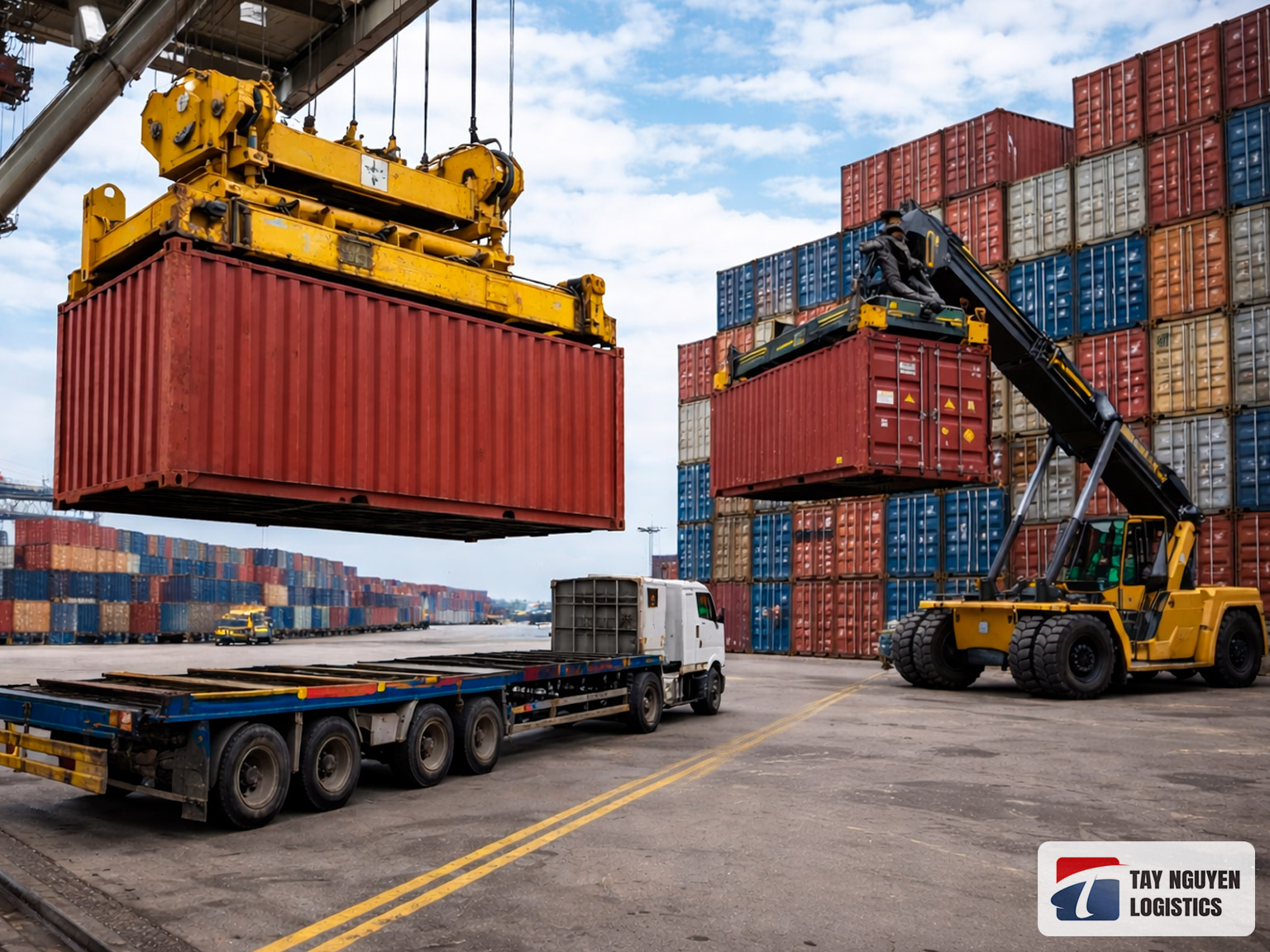 Bốc xếp container tại cảng: Quy trình và kinh nghiệm | Tây Nguyễn