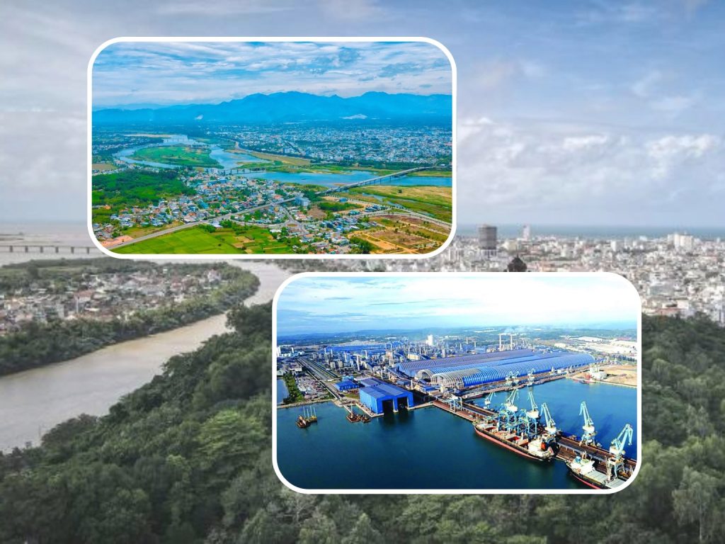 Toàn cảnh thành phố Quảng Ngãi và cảng biển