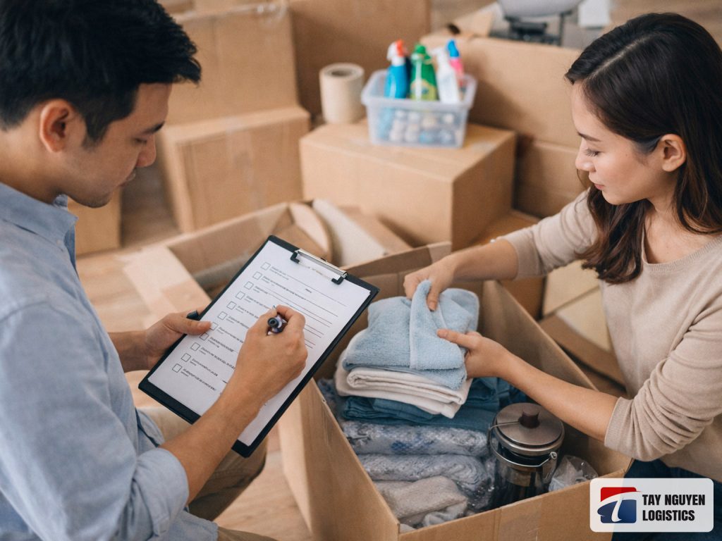 Kiểm tra đồ đạc sau khi chuyển đến căn hộ mới
