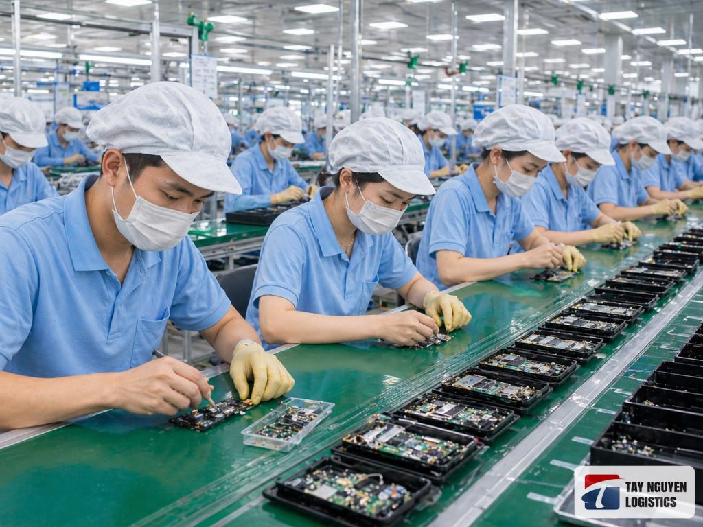Nhân công đông đúc trong mùa cao điểm