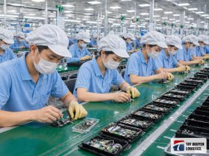 Cung ứng lao động inhouse láp ráp linh kiện ngành điện tử Tây Nguyễn