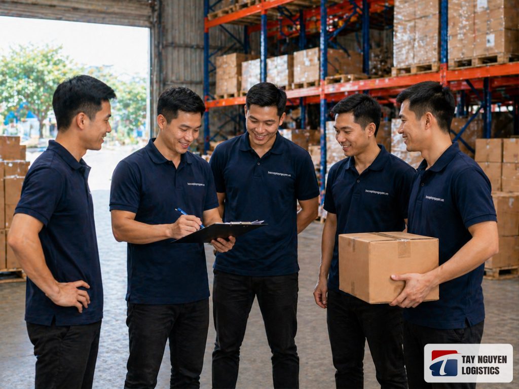 Dịch vụ cung ứng lao động chuyên nghiệp của Tây Nguyễn Logistics tại kho hàng